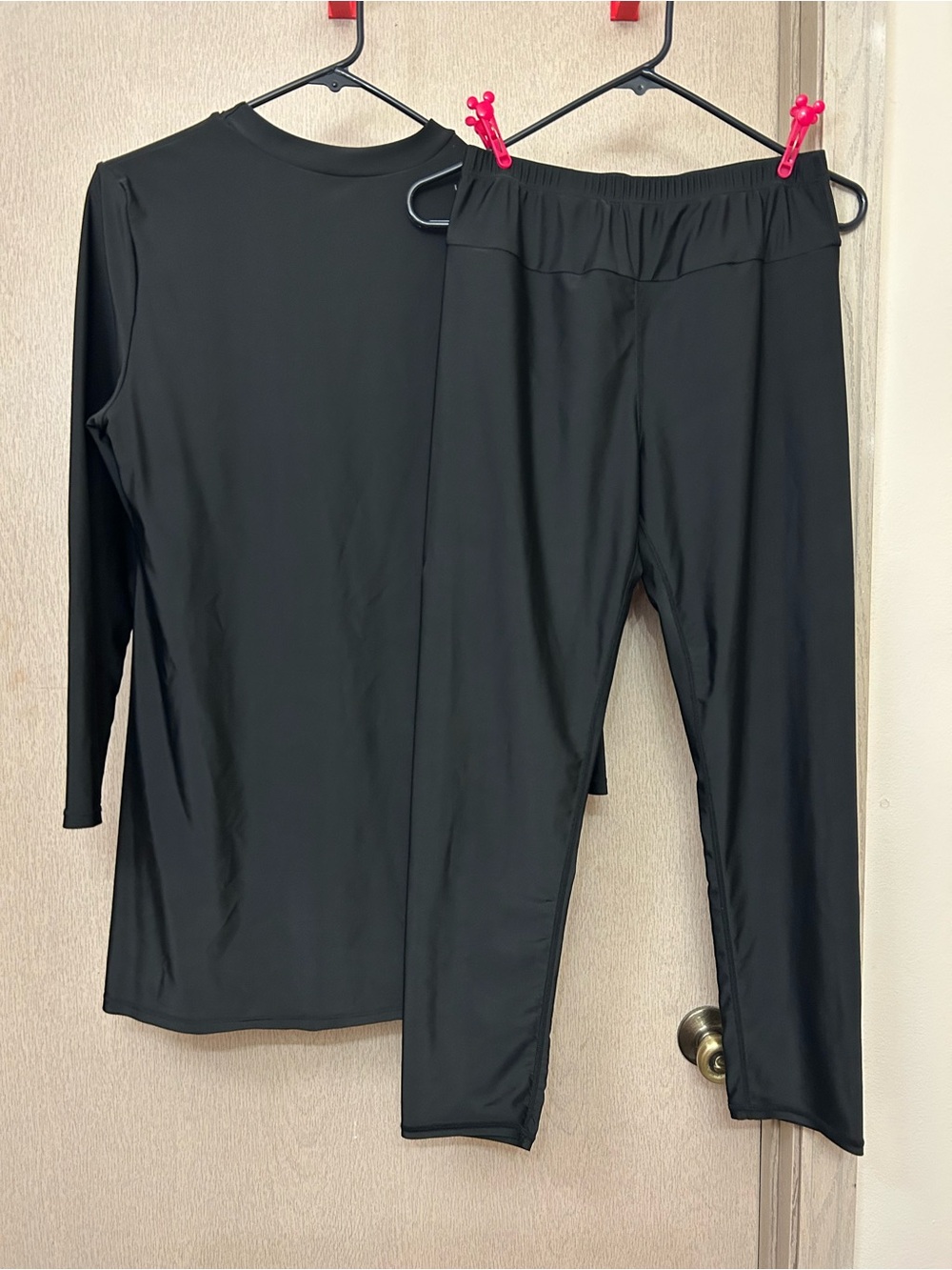 Black Swimsuit Top and Bottoms - Size XL